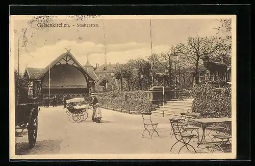 AK Gelsenkirchen, Partie im Stadtgarten