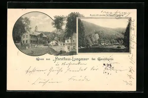 AK Geroldsgrün, Gasthaus Forsthaus-Langenau, Aussichtspunkt Schwammerling