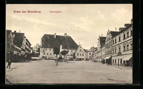 AK Ebersberg, Partie vom Marienplatz