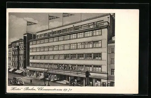 AK Berlin-Wedding, Hertie Kaufhaus, Chausseestrasse 69-71