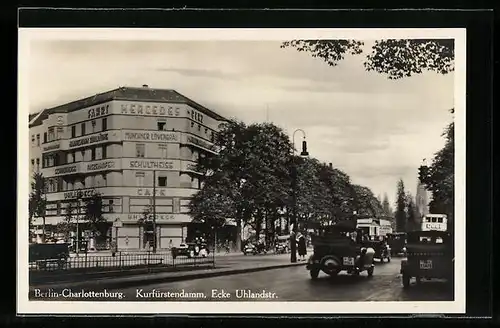 AK Berlin-Charlottenburg, Kurfürstendamm Ecke Uhlandstrasse