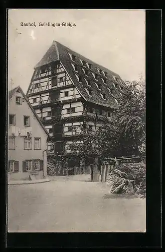 AK Geislingen a. d. Steige, Ortspartie mit Bauhof