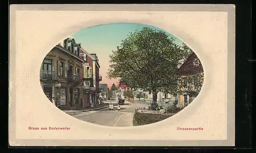 AK Badenweiler, Strassenpartie im Ort