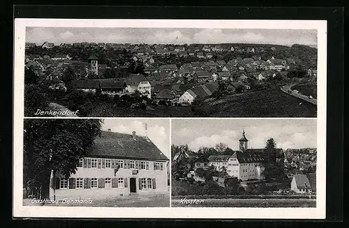 AK Denkendorf, Totalansicht, Gasthaus Germania, Kloster