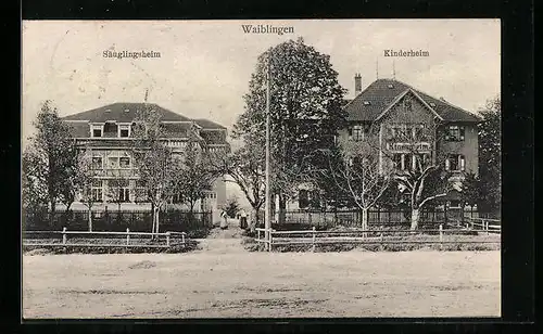 AK Waiblingen, Säuglingsheim und Kinderheim
