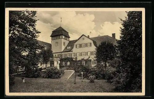 AK Heldritt, Schloss vom Garten gesehen