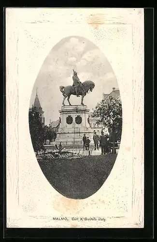 Präge-AK Malmö, Carl X Gustafs staty