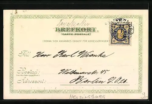 AK Helsingborg, Minne af stenbocks-Statyns aftäckande den 3 Dec. 1901