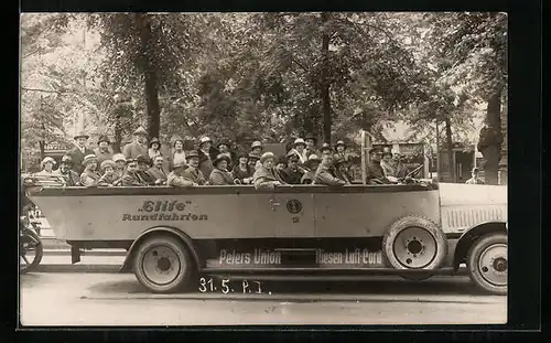 Foto-AK Berlin, Elite Rundfahrten, Autobus