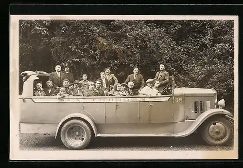 Foto-AK SLA Lourdes, Rundfahrt im Autobus