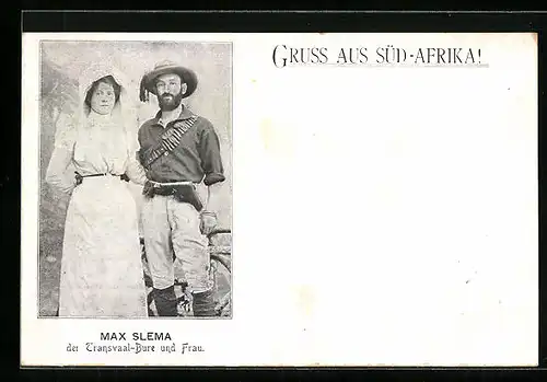AK Max Slema, der Transvaal-Bure und Frau, Burenkrieg