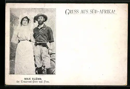 AK Max Slema, der Transvaal-Bure und Frau, Burenkrieg