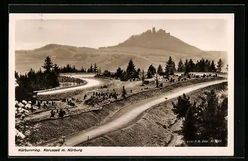 AK Nürburg, Nürburgring - Karussell mit Nürburg