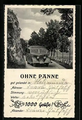 AK 1000 Grüsse aus dem Reisebus