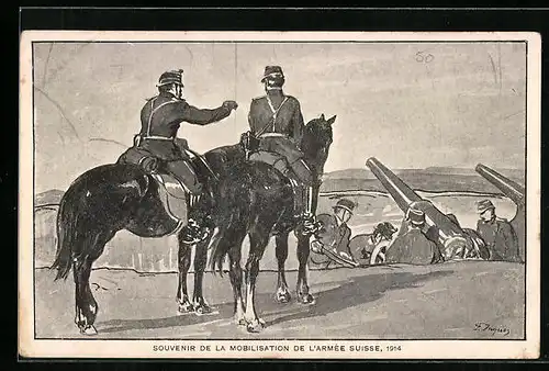 AK La Mobilisation de l`Armée Suisse 1914