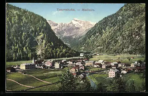 AK Mallnitz, Ortsansicht aus der Vogelschau