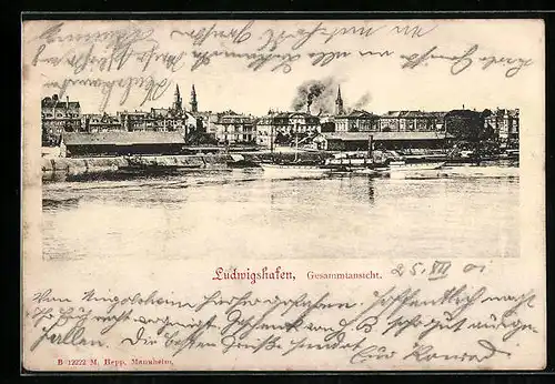 AK Ludwigshafen, Gesamtansicht mit Gewässer