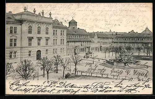 AK Bayreuth, Blick auf den Schlossplatz