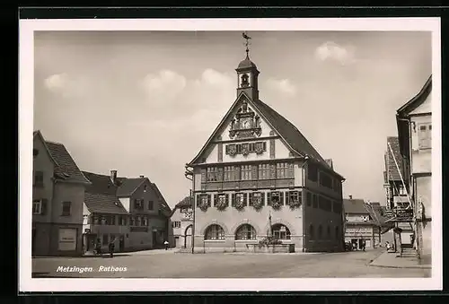 AK Metzingen, Ansicht vom Rathaus