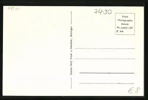 AK Metzingen, Ansicht vom Rathaus