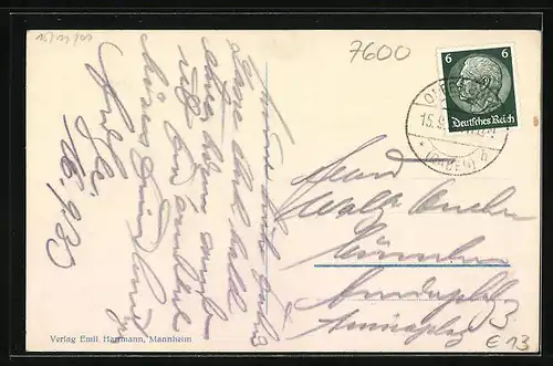 AK Offenburg, Gesamtansicht mit Umland