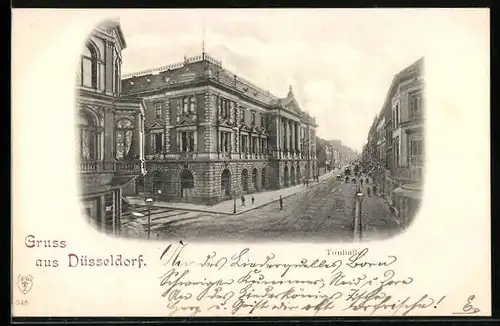 AK Düsseldorf, Strassenpartie bei der Tonhalle