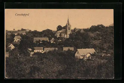 AK Constappel, Ortsansicht mit Kirche