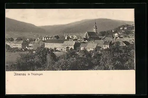 AK Ilmenau / Thür., Ortsansicht aus der Vogelschau