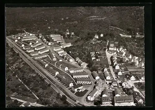 AK Reutlingen, Burgholzsiedlung, vom Flugzeug aus gesehen