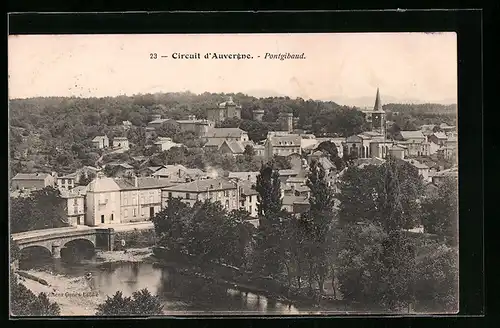 AK Pontgibaud, Ortsansicht mit Kirche
