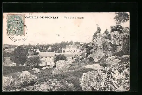 AK Maurice-de-Pionsat, Vue des Rochers