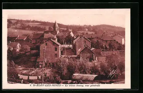 AK St-Eloy-les-Mines, Le vieux bourg, vue generale