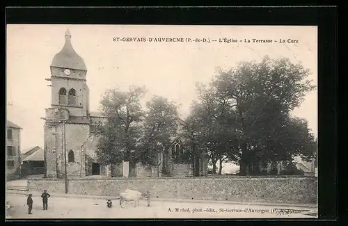 AK St-Gervais-d`Auvergne, L`Eglise, La Terrasse, La Cure