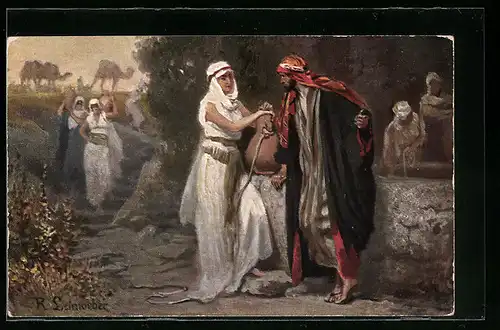 AK Rebekka am Brunnen