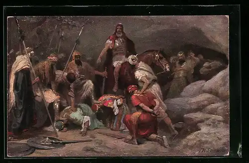 AK Jofua fängt fünf Könige in der Höhle zu Makkeda