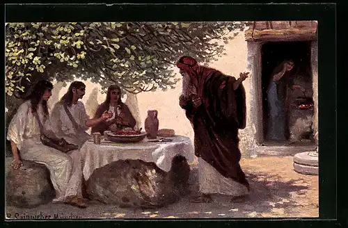AK Abraham und die drei Engel
