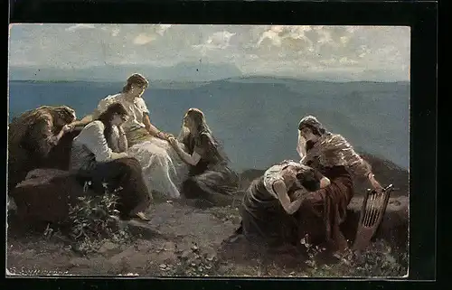 AK Der Tochter Jephtahs und ihrer Gespielen Trauer