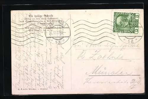 AK Rebekka am Brunnen, Buch Mose I. 24, 10-15