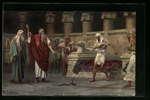 AK Moses und Aaron vor Pharao