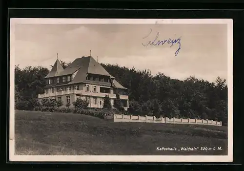 AK St. Chrischona, Gasthaus Kaffeehalle Waldrain, Gesamtansicht