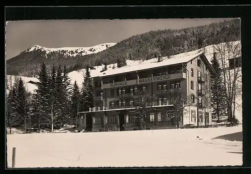 AK Brünig-Hasliberg, Kurhaus Asserwendl im Winter