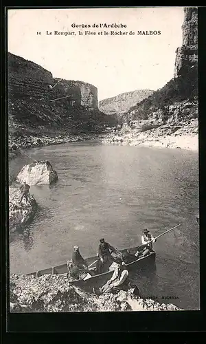 AK Malbos, Le Rempart, la Fève et le Rocher de Malbos, Angler