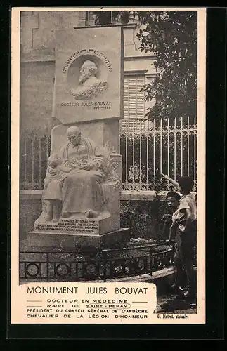 AK Saint-Peray, Monument Jules Bouvat
