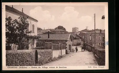 AK Charnas, Entrée du Village venant de Serrières