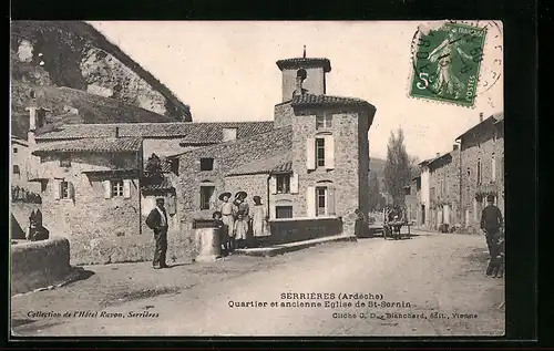 AK Serrières, Quartier et ancienne Eglise de St-Sornin