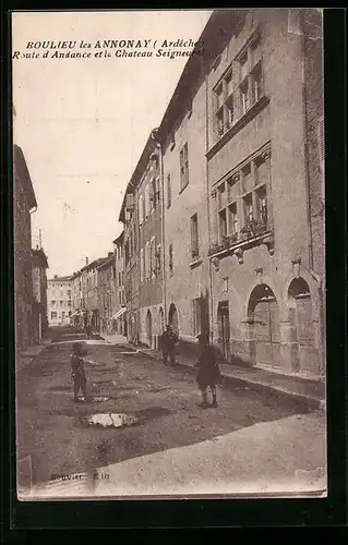 AK Boulieu-les-Annonay, Route d`Andance et le Chateau Seigneural