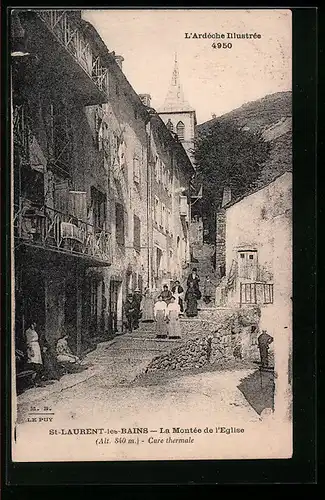 AK St. Laurent-les-Bains, La montée de l` Église