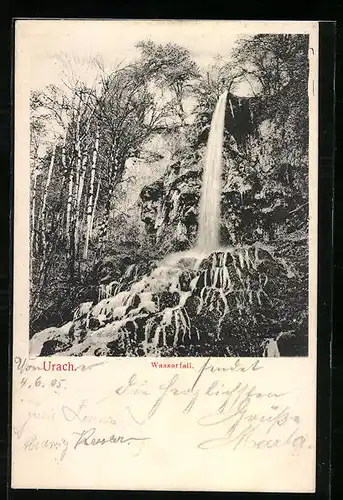 AK Urach, Blick auf Wasserfall