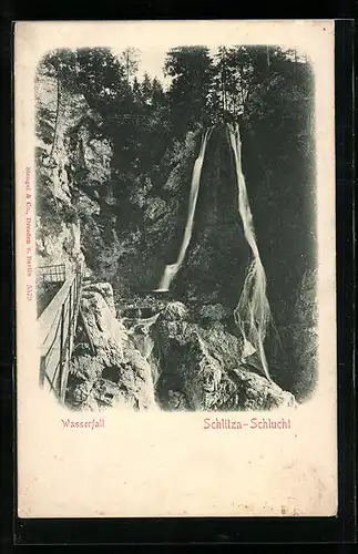 AK Schlitza-Schlucht, Wasserfall