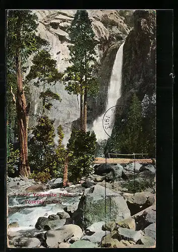 AK Yosemite /Cal., Lower Yosemite Falls, Wasserfall